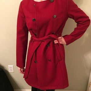 Mossimo Red Small Trench Coat